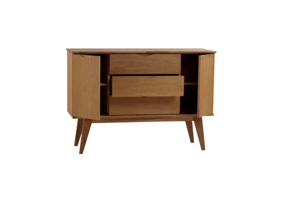 ROWICO Filippa sknk, m. 2 lger og 3 skuffer  - natur egefinér og eg