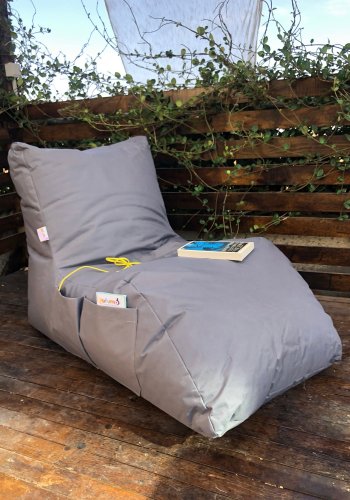 NORDVÄRK utendrs dagseng-saccosekk, vanntett - gr polyester