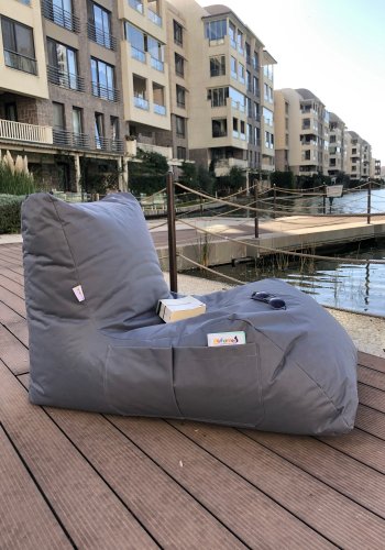 NORDVÄRK utendrs dagseng-saccosekk, vanntett - gr polyester