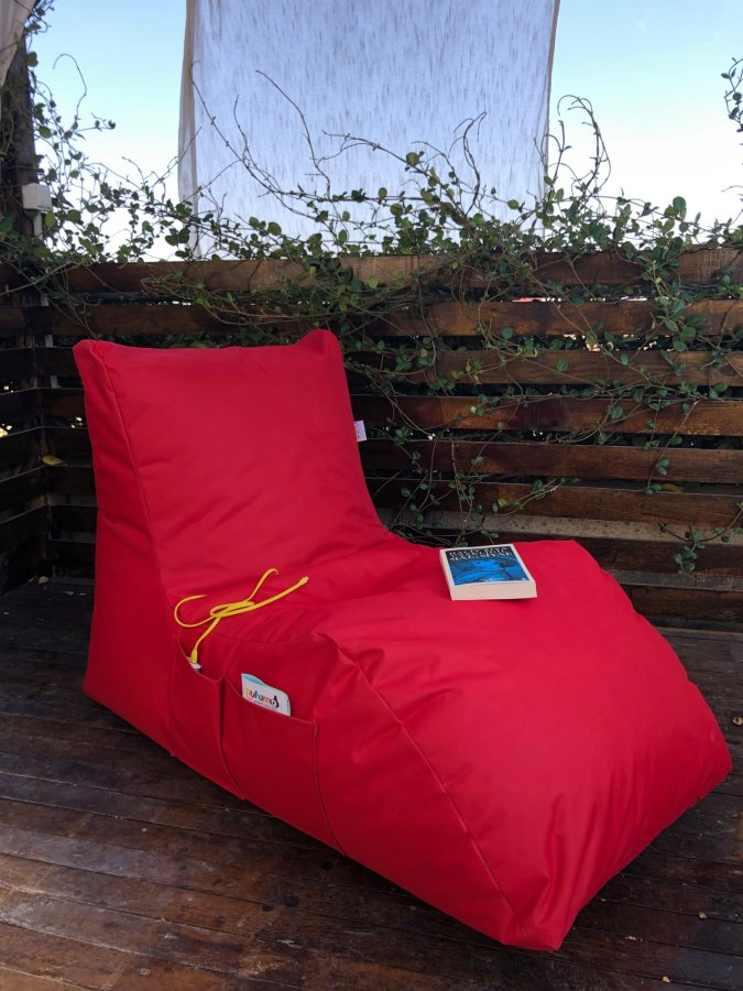 NORDVÄRK utendrs Daybed saccosekk, vanntett - rd polyester