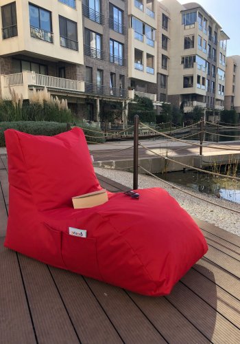 NORDVÄRK utendrs Daybed saccosekk, vanntett - rd polyester