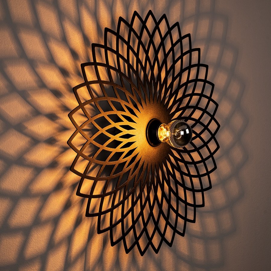 LUMI Châlons Wandleuchte - schwarzes Metall