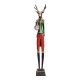 KARE DESIGN Gentleman Deer bordklokke - glass og flerfarget polyresin (H:72)
