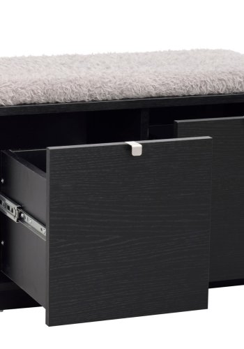 ROWICO Confetti bnk - sort eg/lysegr hynde, m. 2 skuffer