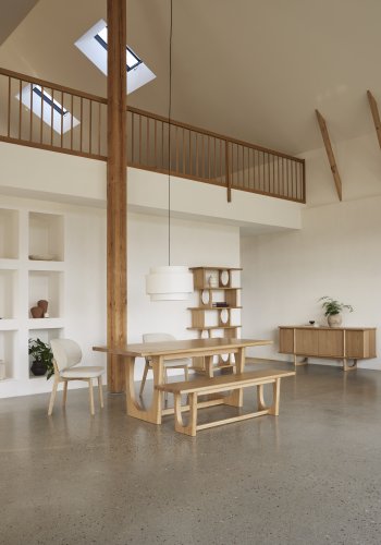 UNIQUE FURNITURE Flow spisebord, m. udtr�k - natur egetr�sfin�r (95x180)