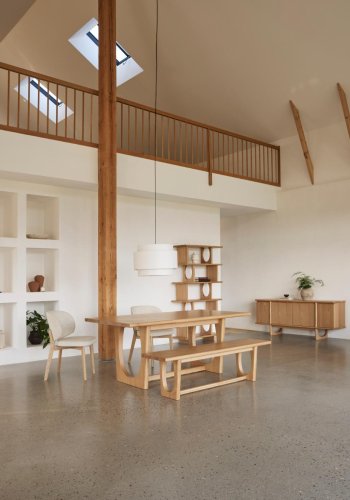 UNIQUE FURNITURE Flow spisebord, m. udtr�k - natur egetr�sfin�r (95x180)