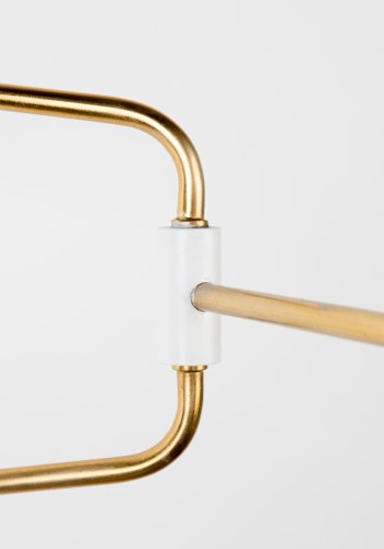 ZUIVER Skyggefull vegglampe - hvitt og gull jern