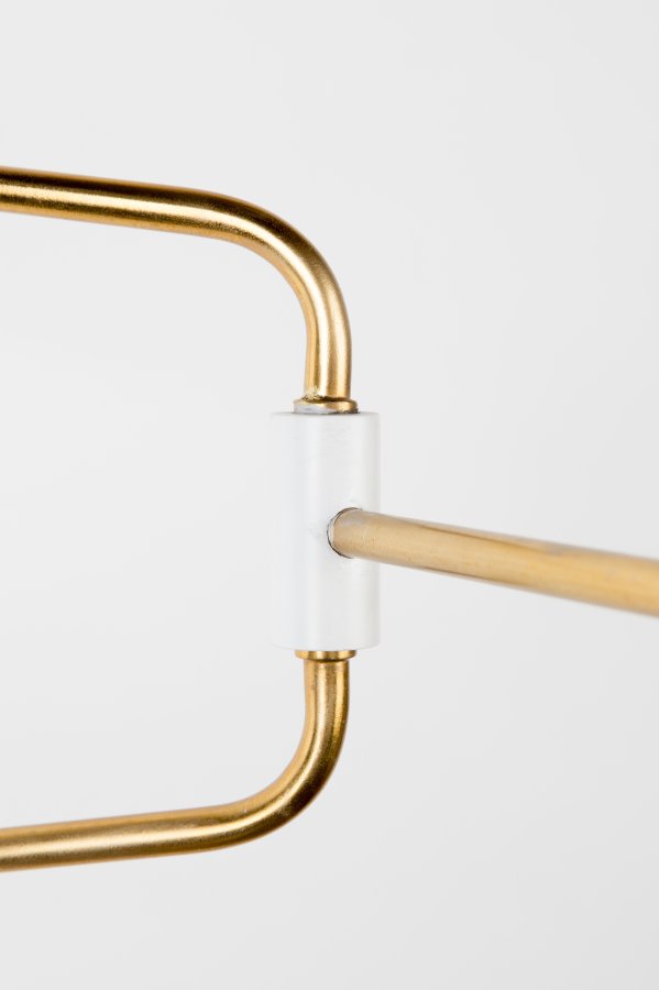 ZUIVER Skyggefull vegglampe - hvitt og gull jern