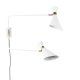 ZUIVER Shady Dobbel vegglampe - hvit metall
