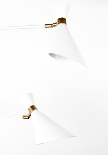 ZUIVER Shady Dobbel vegglampe - hvit metall