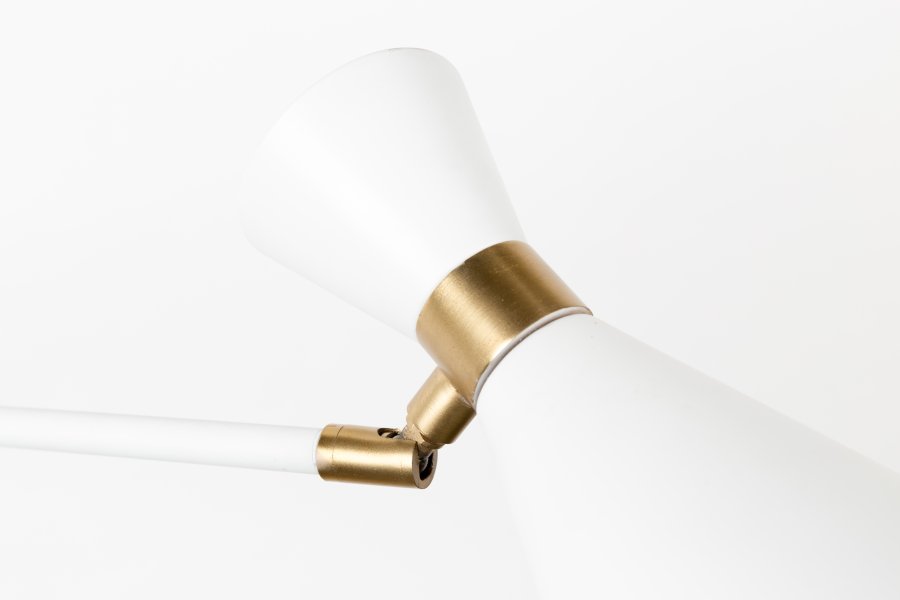 ZUIVER Shady Dobbel vegglampe - hvit metall