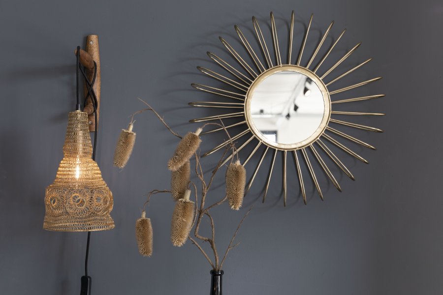 WHITE LABEL LIVING Alen vegglampe - gulljern