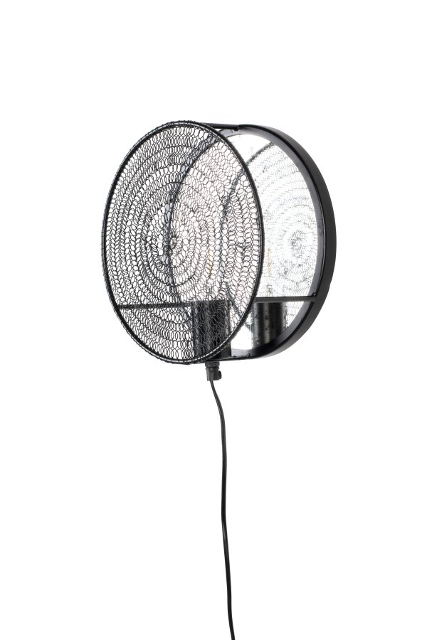 WHITE LABEL LIVING Lea Svart vegglampe - svart metall