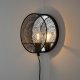 WHITE LABEL LIVING Lea Svart vegglampe - svart metall