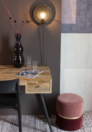 WHITE LABEL LIVING Lea Svart vegglampe - svart metall