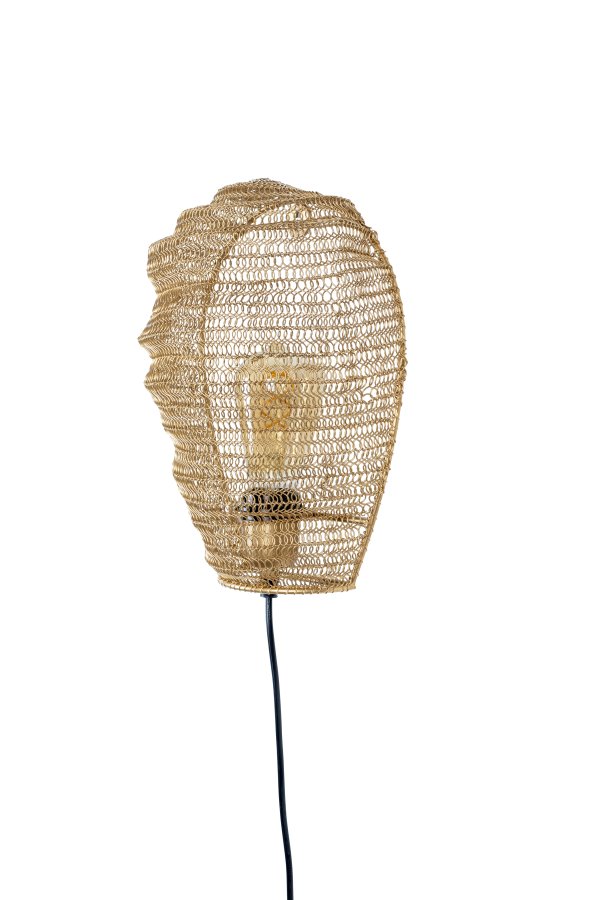 WHITE LABEL LIVING Lena vegglampe - messing metall