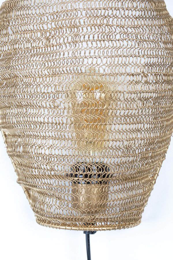 WHITE LABEL LIVING Lena vegglampe - messing metall