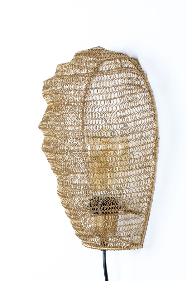 WHITE LABEL LIVING Lena vegglampe - messing metall