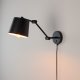 WHITE LABEL LIVING Hajo vegglampe - svart jern