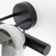 WHITE LABEL LIVING Monica Smoke vegglampe - rykfarget glass og svart