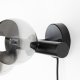 WHITE LABEL LIVING Monica Smoke vegglampe - rykfarget glass og svart