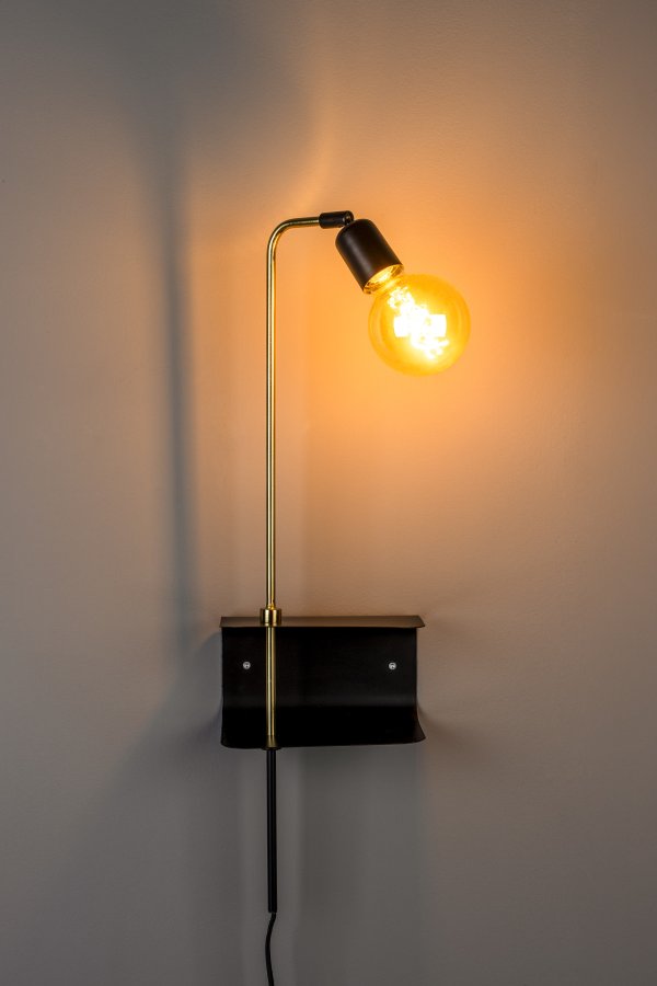 DUTCHBONE Vegglampe Shaw Svart