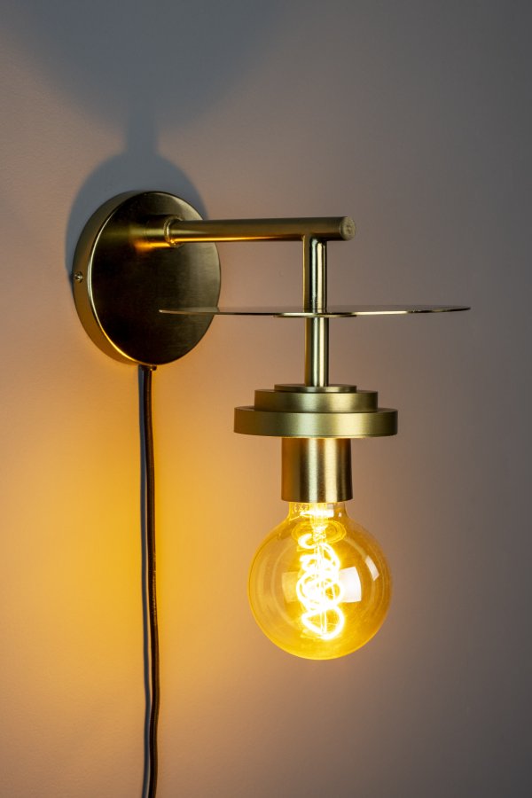 DUTCHBONE Vegglampe Aden Messing
