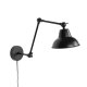 WHITE LABEL LIVING Xavi Svart vegglampe - svart jern