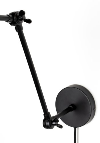 WHITE LABEL LIVING Xavi Svart vegglampe - svart jern