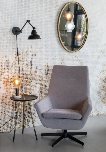 WHITE LABEL LIVING Xavi Svart vegglampe - svart jern