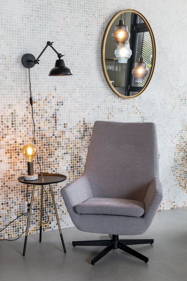 WHITE LABEL LIVING Xavi Svart vegglampe - svart jern