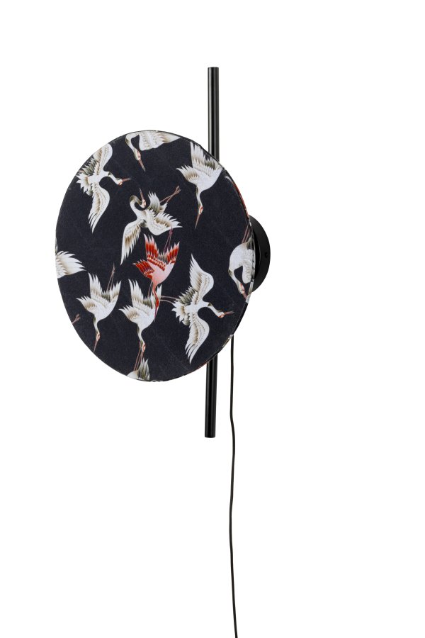 WHITE LABEL LIVING Jaylee vegglampe - svart metall