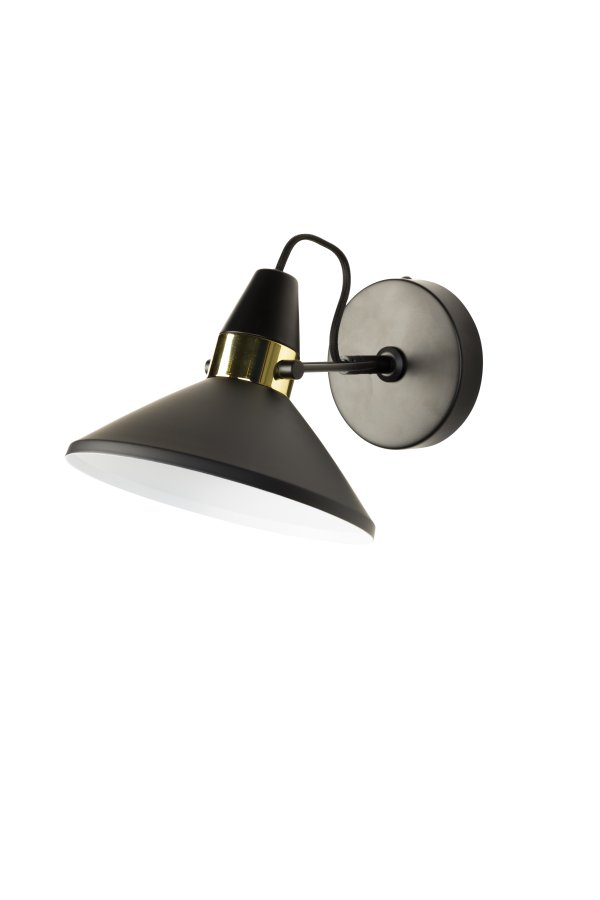 WHITE LABEL LIVING Jona vegglampe - svart jern