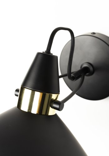 WHITE LABEL LIVING Jona vegglampe - svart jern