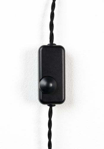 ZUIVER Misty vegglampe - glass og sort metall