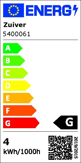 ZUIVER Misty vegglampe - glass og sort metall