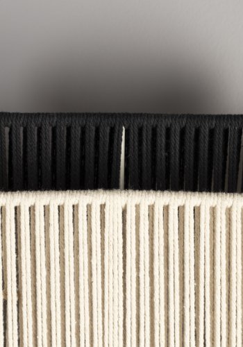 DUTCHBONE Elon Wandleuchte - beige/schwarzes Seil und schwarzes Metall