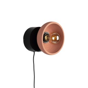 DUTCHBONE Zahra vägglampa - terrakotta och svart metall