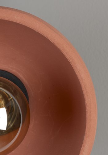 DUTCHBONE Zahra vegglampe - terra terracotta og sort metall