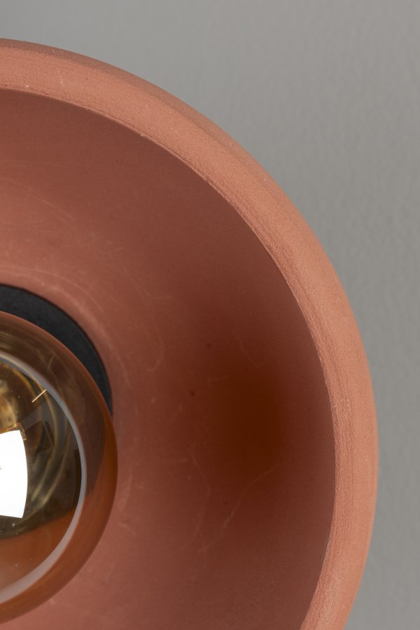 DUTCHBONE Zahra vegglampe - terra terracotta og sort metall