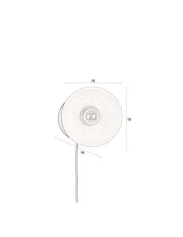 DUTCHBONE Zahra vegglampe - terra terracotta og sort metall