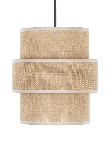 TK Calisto loftlampe - natur jute og sort metal