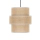 TK Calisto loftlampe - natur jute og sort metal
