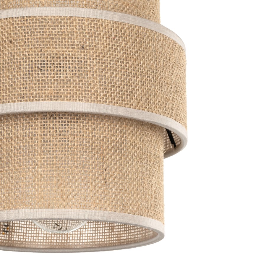 TK Calisto loftlampe - natur jute og sort metal