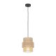 TK Calisto loftlampe - natur jute og sort metal