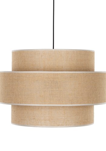 TK Calisto loftlampe - natur jute og sort metal