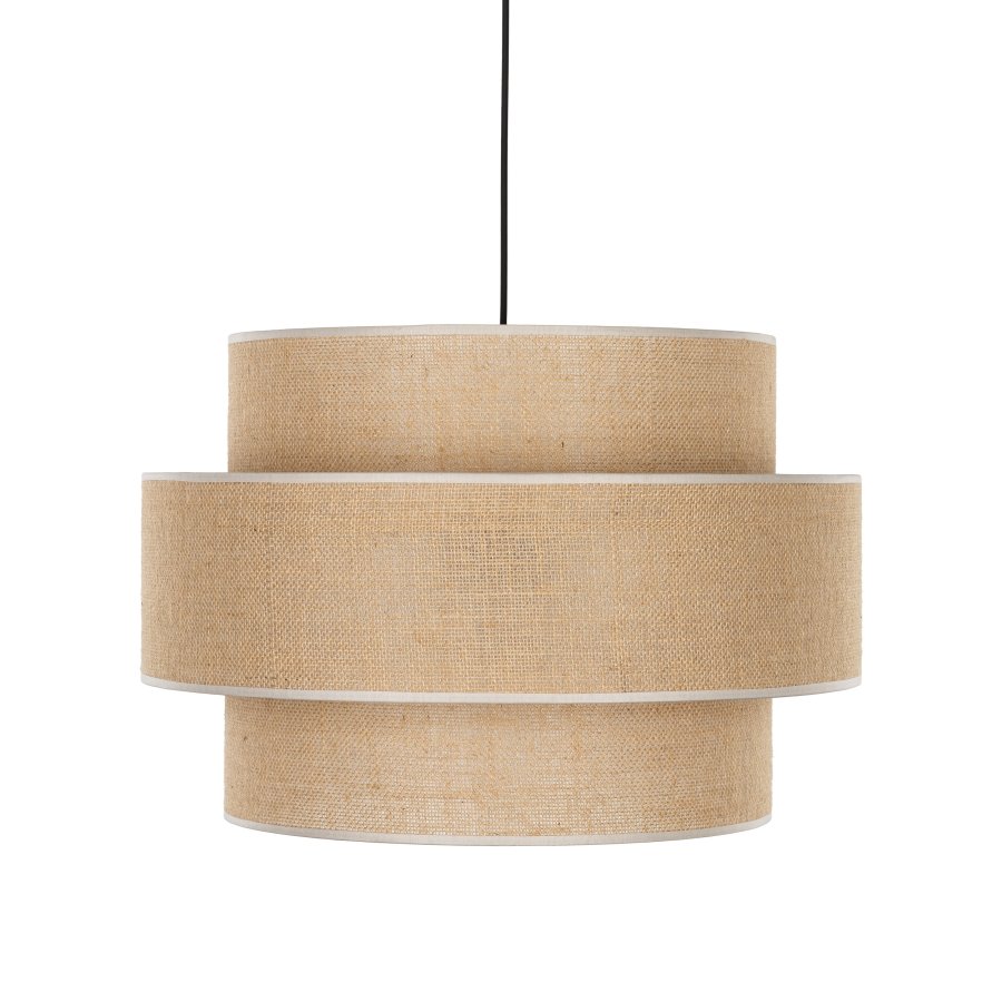 TK Calisto loftlampe - natur jute og sort metal