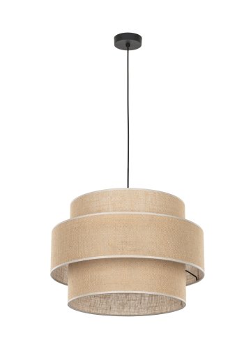 TK Calisto loftlampe - natur jute og sort metal