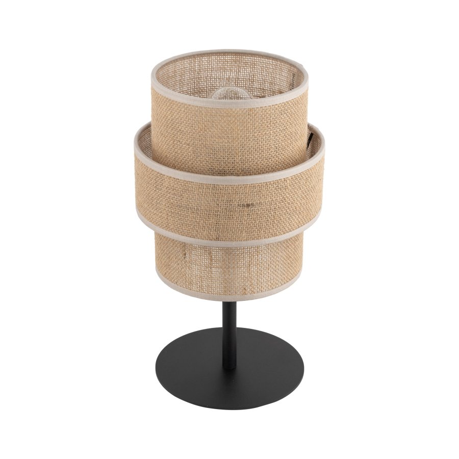 TK Calisto bordlampe - natur jute og sort metal