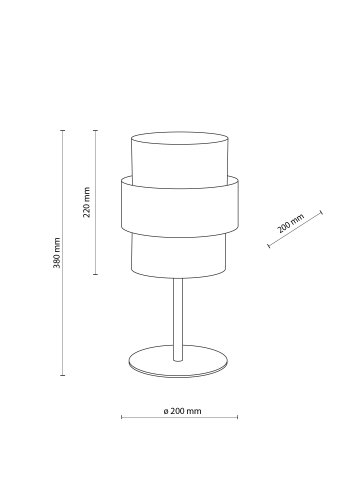 TK Calisto bordlampe - natur jute og sort metal